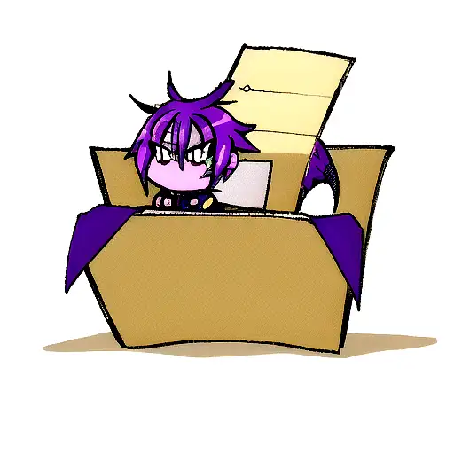 Purple Dragon With The Letter W