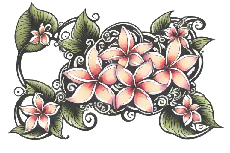 Plumeria In A Ring On Ankle