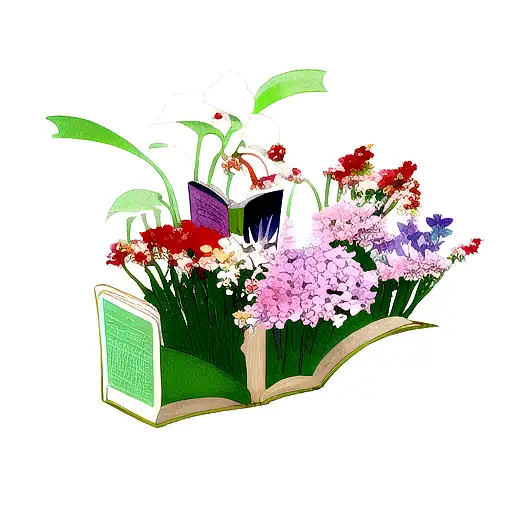 Open Book Book From Which Flowers Are Blooming