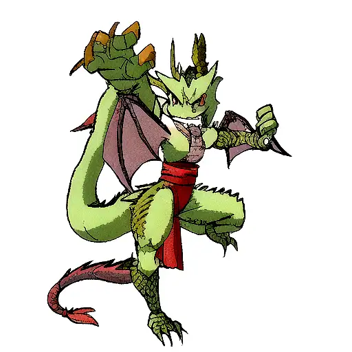 Dragon With Dragger For Front Arm Bw Elbow And Wrist Wrapped Around Design Keep It Bol And Force