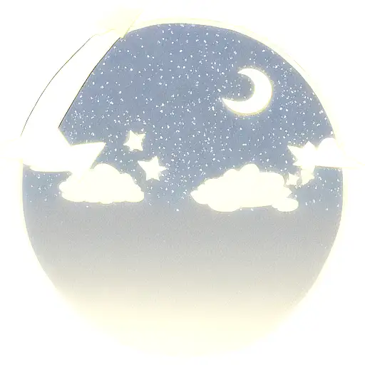 Sky With Stars And Moon