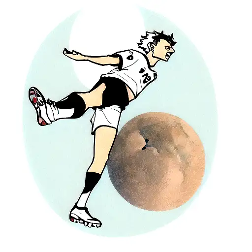 Incorporate A Soccer Player Kicking A Ball Into A Design Featuring A Wolf Howling At The Moon