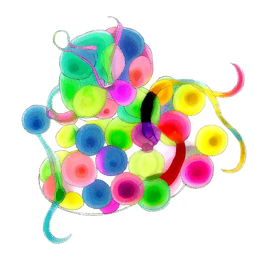 Colored Artistic Dna With A Brain On The Top And Dompamine In The Back