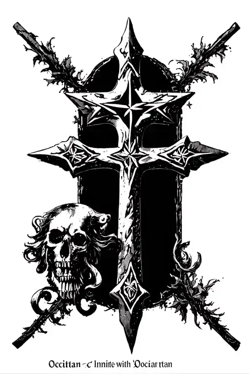 Occitan Cross With Infinite Star Sign Date