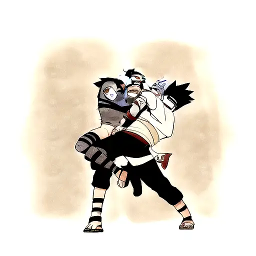 Naruto And Kakashi Fighting