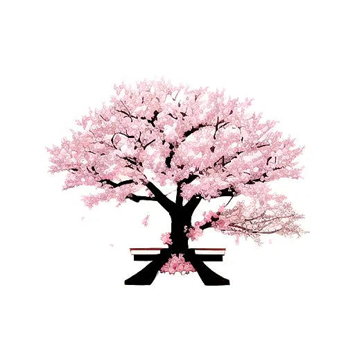 Cherry Blossom Tree And Branch Tattoo