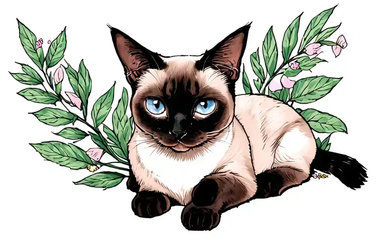 Siamese Cat Sitting