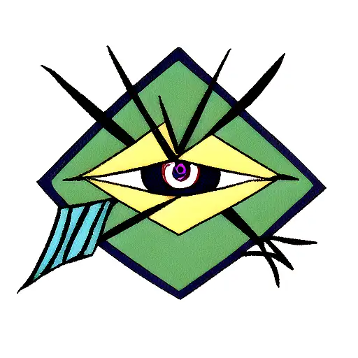 Evil Eye Of Lorenor Zoro In A Triangle