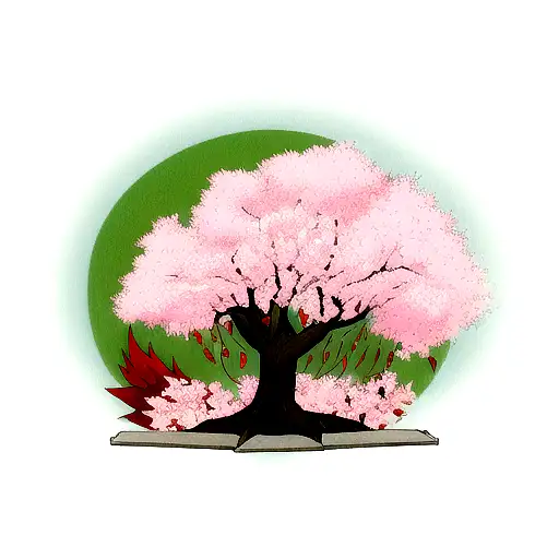 Hanafuda Rising Sun Cherry Blossom