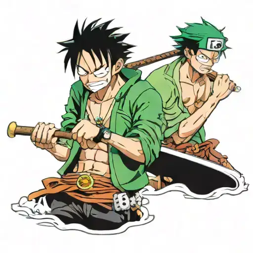 Luffy Et Zoro One Piece