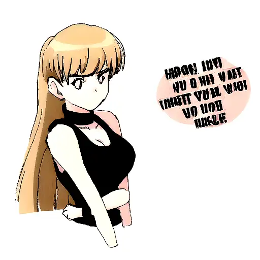 Girl In Black High Collar Tank Top