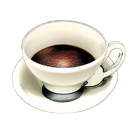 A Coffee Cup With Musical Instruments As The Handle