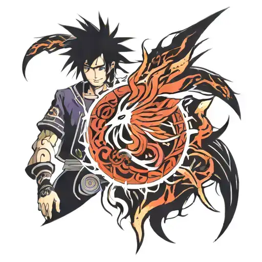 Sasuke Curse Mark Shaped Like A Phoenix