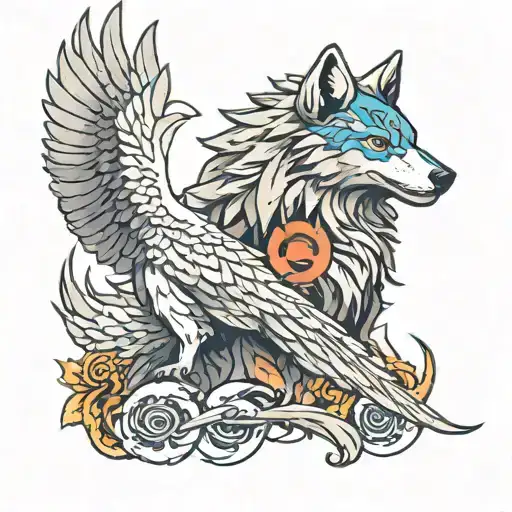 Wolf And Eagle