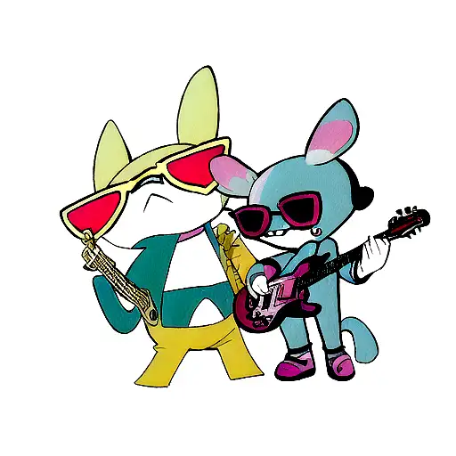 Stitch With Rock Guitar And Cool Sunglasses