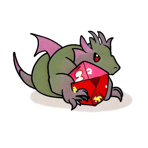 Dragon Eating A D20