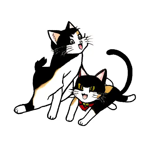 Two Cats Plus One Dog