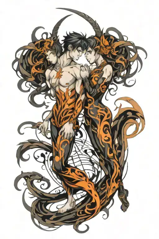 Gemini Men And Women Full Body