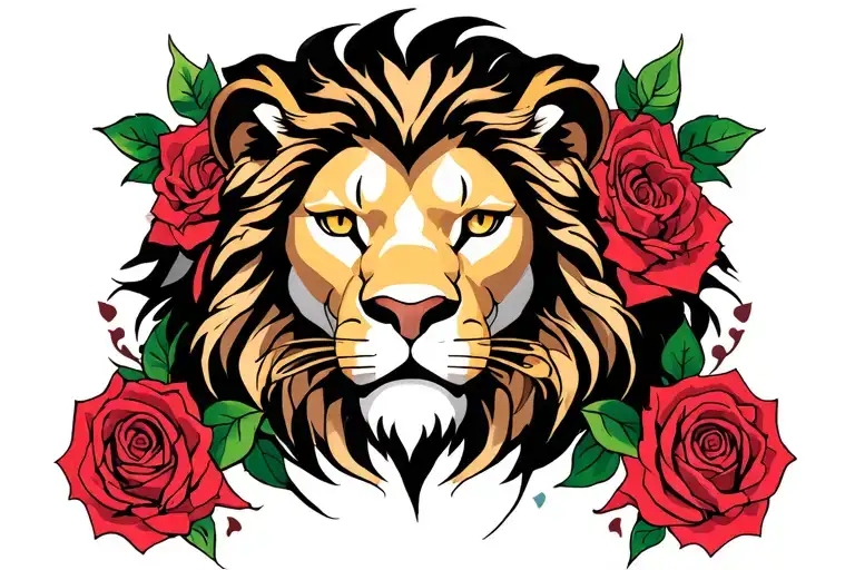 Rose Lion Head