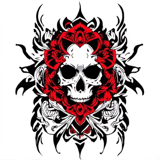 Gothic Tattoo Neo Tribal Style No Color