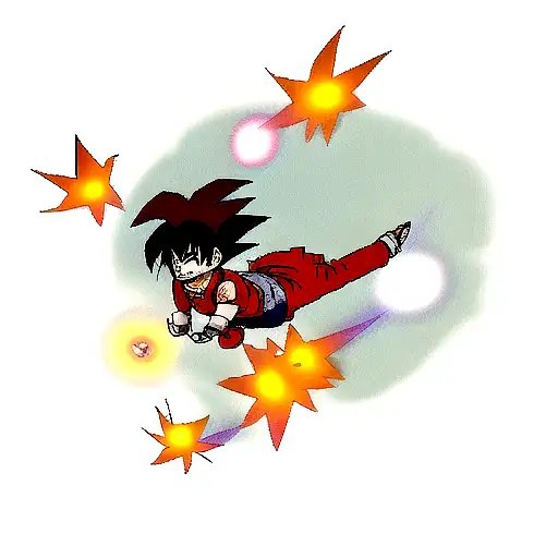 Goku Flying With Naruto