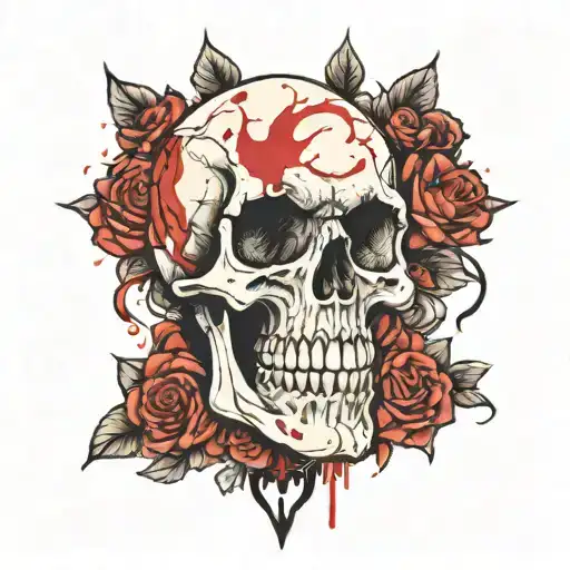 Skull Who Has Blood