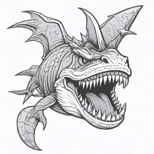 Dinosaur Shark Jumping