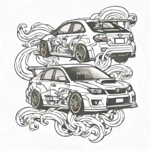 Subaru Wrx Hatchback Car Drifting