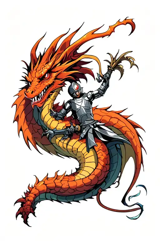 Knight Killing A Dragon