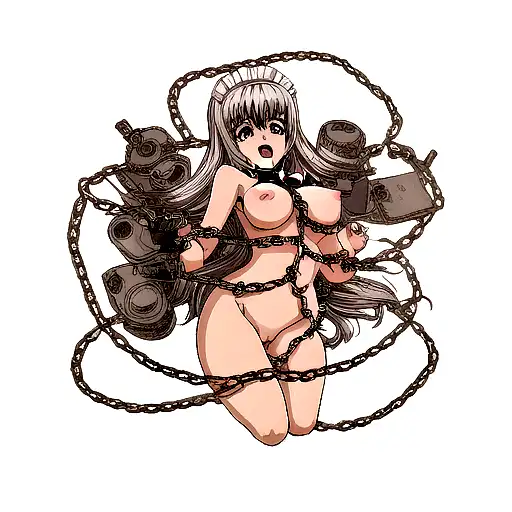 The Nude Hentai Maid Girl Is Chained