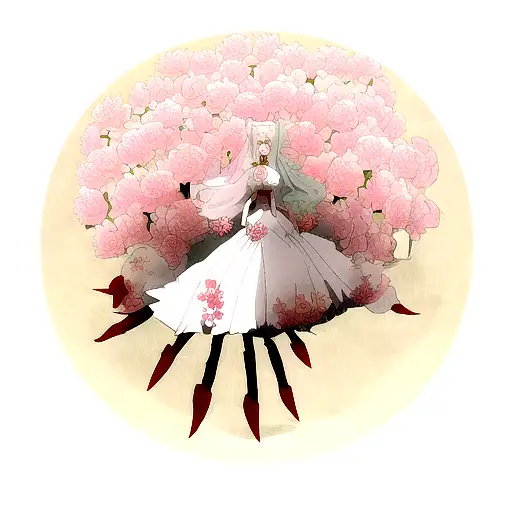 9 Tailed Fox With Peonies