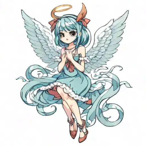 Anya Devil And Angel Flying