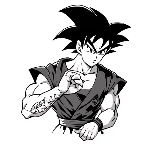 Dragonballz Gohan Tattoo Victorian Style Black And White