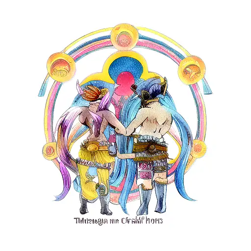 Tribal Tattoo Of Aquarius And Aries