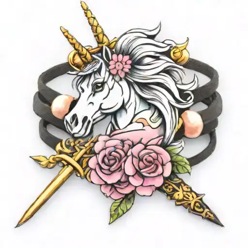 Unicorn Anime Katana Sakura Bracelet Number 13