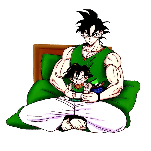 Gohan Goku Goten Father And Son
