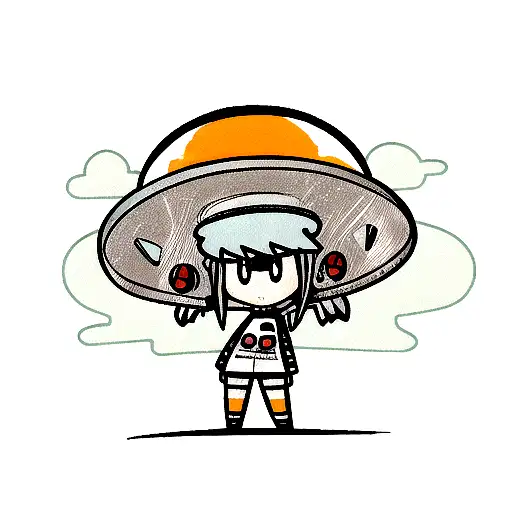 Ufo Cartoon Styled Sleeve