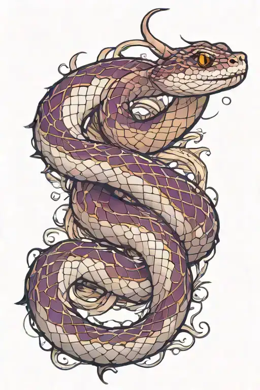 White And Purple Snake