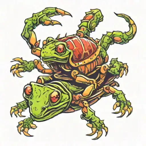 A Scorpion Riding A Frog
