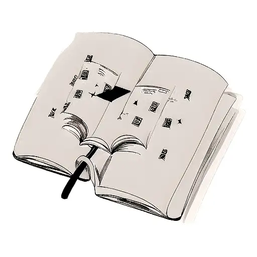 A Minimalist Tattoo Of An Open Book With The Big Dipper On The Page