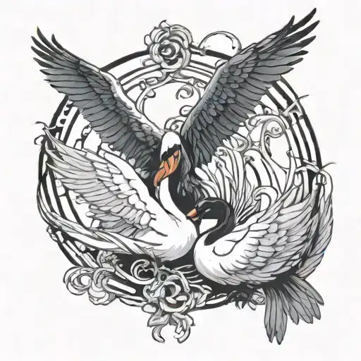 Swan And Raven