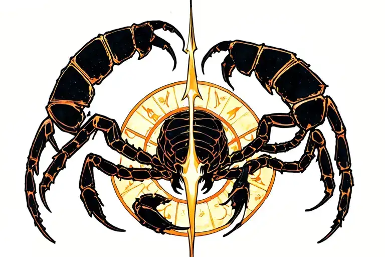 Scorpio Sagittarious Constilation Going Up Side