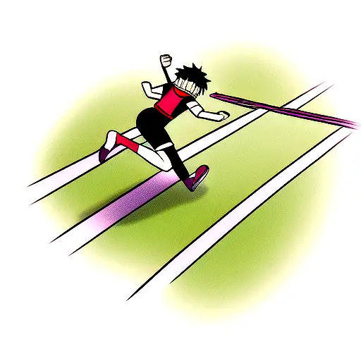 Runner Crossing Finish Line