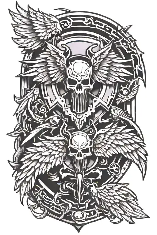 Shield Wulf Wings Warhammer 40K Astartes