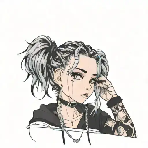 Goth Girl Face Braids