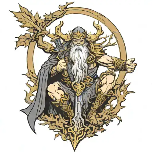 Odin On Tree With Spear In His Side
