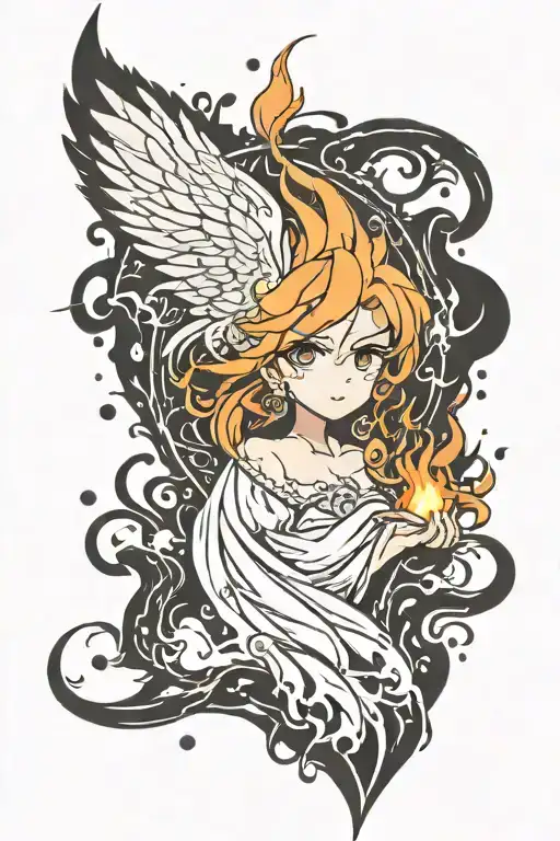 Right Fire Left Air In A Tear Drop