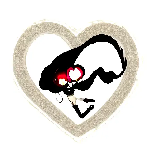 Black Hole With A Heart In The Middle