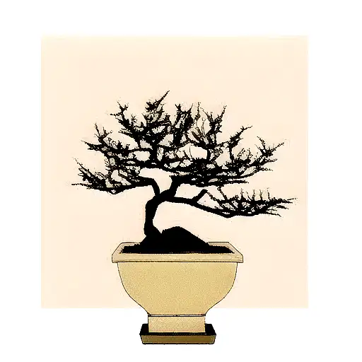 Dark And Minimalistic Bonsai Tree