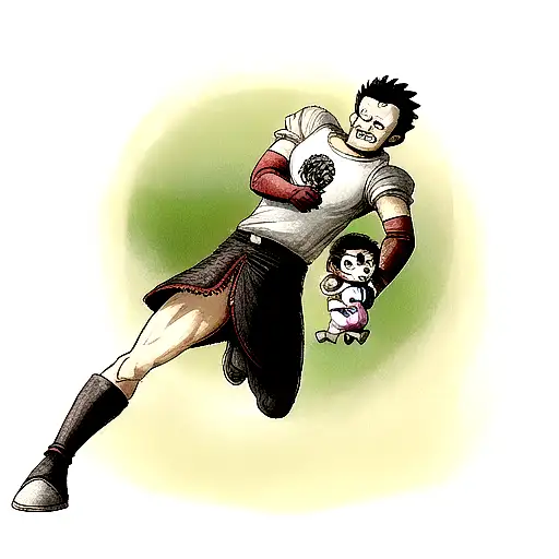 Guts From Berserk With Rick And Morty During The Eclipse